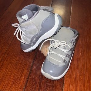 Jordan 11’s, size 7C, Gray